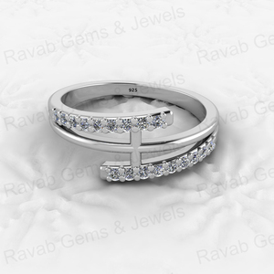 18K Gold Vermeil Multi Eternity 925 Sterling Silver <b>Ring</b> CZ Prong Setting Classic Engagement Band Fine Jewelry Women - Product Image 4