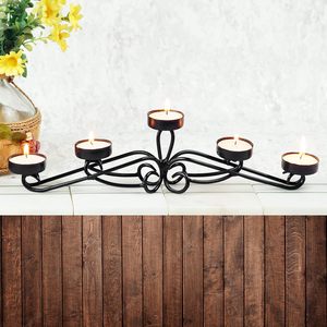 เชิงเทียนโลหะตั้งโต๊ะ ดีไซน์หรูหรา สำหรับเทียนทีไลท์และเทียนทรงกระบอก - Product Image 4