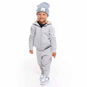 Chándales para niños con cremallera y capucha sólida de alta calidad para niñas, chándales para correr de invierno, chándales para bebés al por mayor - Product Image 1