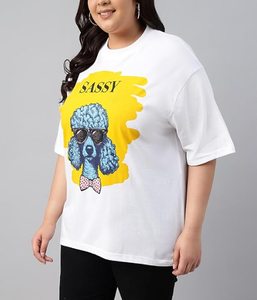 T-shirt personnalisé de haute qualité pour femmes grande taille T-shirt tendance sur la taille pour dames T-shirts surdimensionnés pour l'été - Product Image 4