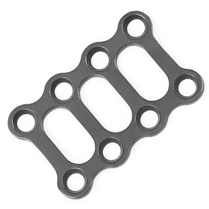 Plaques carrées micro maxillo-faciales manuelles en titane 4x4 trous Système de 1.5mm et 2.0mm Système de verrouillage de la face supérieure en acier inoxydable - Product Image 4