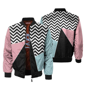Polyester Streetwear Style Hommes Bomber Veste Couleur Satin Bomber Hommes Vestes Hommes Satin Bomber Veste - Product Image 5