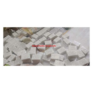 Magnifique boîte d'incrustation de marbre en pierre blanche pure de haute qualité avec incrustation de vadrouille pièce moderne élégante incurvée à la main pour cadeau d'artisanat en pierre - Product Image 1