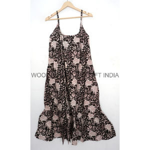 Nuevo Vestido Tipo Túnica de Verano para Mujer, Estilo Indio, de Algodón, sin Mangas, con Estampado Floral, Ecológico, Cintura Natural, Elegante, para Fiestas, Ideal para Regalo - Product Image 6