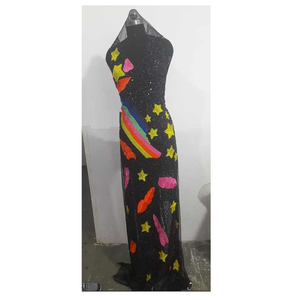 ชุดแมกซี่เดรสออกงานแบบสวมประดับลูกปัดคลาสสิกมีเอกลักษณ์สง่างามเหนือกาลเวลาเหมาะสำหรับงานปาร์ตี้และงานทางการของผู้หญิง - Product Image 1