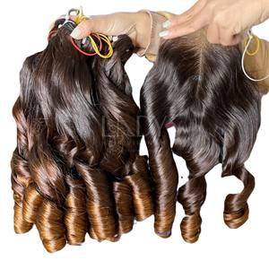 Ensemble d'extensions de cheveux de qualité supérieure avec fermeture, couleur personnalisée de vrais cheveux humains - Product Image 1
