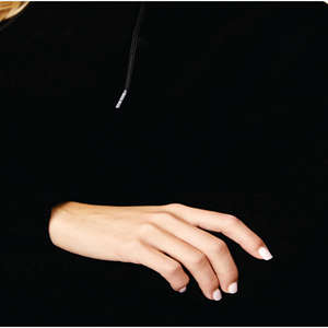 Sweat à capuche ample surdimensionné pour femmes de qualité supérieure élégant linéaire coton polyester mélange noir décontracté sweats à capuche tricotés pour femmes - Product Image 6