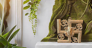 Latón hecho a mano Ganesha Idol estatua colgante de pared diseño Art Deco para puerta Interior o decoración de regalo - Product Image 4