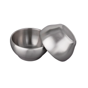 Bols à double paroi en acier inoxydable poli de luxe, haute durabilité, écologiques, design personnalisé, bols modernes pour servir les aliments - Product Image 5