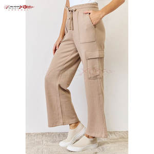 กางเกงวอร์มทรงบานสำหรับผู้หญิง ผ้าแคนวาสระบายอากาศ คุณภาพสูง เหมาะสำหรับฤดูใบไม้ผลิ ทรงเข้ารูปสไตล์คนเมือง วัสดุสวมใส่สบาย สไตล์ลำลอง - Product Image 6