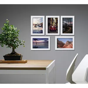 Juego de 5 Marcos de Fotos Blancos de 13 x 18 cm para Exhibir tus Fotos - Product Image 4