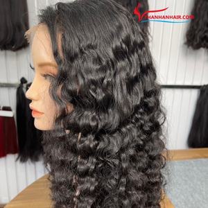 Venta al por mayor 100% Extensiones de cabello crudo vietnamita Nuevo tipo Cierre de encaje transparente Peluca de onda profunda de vapor Sin enredos Sin desprendimiento - Product Image 1