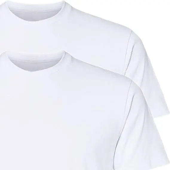 แพ็กเสื้อยืดสีขาวของผู้ชายมีเสื้อซับเหงื่อ100% ผ้าฝ้ายนำเข้าซักด้วยเครื่องซักผ้าแบบดึงที่ปิดจากบังคลาเทศ