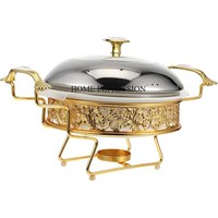 Le plus demandé Couleur argent Finition Brillant Poli Design unique Aspect attrayant Réchauffeur d'aliments Réchaud de luxe de l'Inde