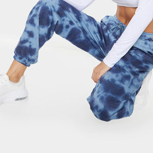 Casual Wear Sun Faded Vintage Acid Wash Screen Printing Logo Distressed Straight <b>Wide</b> <b>Leg</b> Baggy Sweatpants Men Flared <b>Joggers</b> - Product Image 3