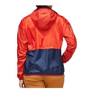 Pull à fermeture éclair avec logo personnalisé pour femmes veste coupe-vent pull en tricot imperméable avec décoration de broderie pour la course à pied - Product Image 2