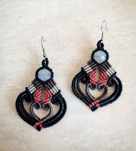 Pendiente facetado de piedra lunar blanca real hecho a mano para mujer, joyería de Latón chapado en oro Vintage de moda, regalo de aniversario - Product Image 1