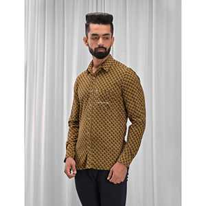 Chemise décontractée pour homme en coton imprimé à manches longues, respirante, en popeline ou tissu Oxford, motif floral ou à pois, offre ODM - Product Image 5