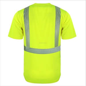 Camisetas de Seguridad para Hombre de la Mejor Calidad, Logotipo Personalizado, Franjas Reflectantes, Camisetas de Alta Visibilidad para Construcción - Product Image 4