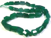 Perles de pierre naturelle Onyx Nugget Tumble Beads 11-15mm Vert Facetté 16" Fil de 240 carats Qualité supérieure Diamètre du trou 0.45-0.50mm
