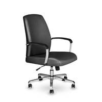 Chaise pivotante de salon de travail réglable en hauteur tabouret roulant moderne en cuir PU