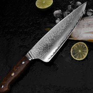 Vente en gros de commandes en gros personnalisées OEM ODM Service PRESTIGE BLADES Couteau de chef de cuisine japonais en acier Damas, bois d'ombre rouge - Product Image 4