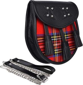 ONSTYLE SPORTS Tartan écossais personnalisé Sporran Sporran en cuir avec chaîne pour homme - Product Image 6