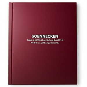 SOENNECKEN Signature Linen Red and Black DIN <b>A4</b> File <b>Folder</b> with 20 Compartments - Product Image 2