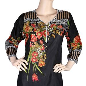 Traje de dos piezas estampado para mujer - Negro - Product Image 3