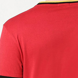 Camiseta de fitness personalizada de talla grande con cuello redondo para hombre, camiseta de manga corta de algodón con estampado sólido de microfibra, logotipo personalizado impreso - Product Image 4