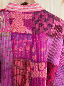 เสื้อคลุมกิโมโนผ้าไหมงานฝีมือแบบคันธา  สำหรับทุกเพศทุกวัย ไซส์พลัส  ของขวัญสำหรับเธอ  เสื้อคลุมฤดูหนาวแบบปะติดปะต่อ  เสื้อคลุมอาบน้ำสำหรับผู้หญิง - Product Image 6