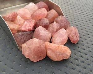 10 Piece Natural Strawberry Quartz Raw Gemstone Collection 18-20 MM Large Rough Stones Loose Gemstones - Product Image 4