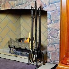 Ensemble d'outils en fer et support extérieur Fireset Fire Pit Stand Rustic - Product Image 5