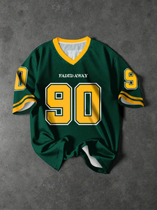 Uniforme de football américain 7v7 de haute qualité en gros - Impression personnalisée par transfert thermique, respirant, manches courtes pour l'été - Product Image 5