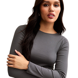 เสื้อรัดรูปแขนยาวของผู้หญิงเสื้อโยคะผ้าสแปนเด็กซ์/ไนลอนระบายอากาศได้เร็วป้องกันแบคทีเรียเป็นมิตรกับสิ่งแวดล้อม - Product Image 3