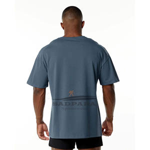 Short décontracté surdimensionné de sport de forme physique de couleur unie de logo personnalisé très vendu 100% coton respirant séchage rapide Gym Fitness - Product Image 6