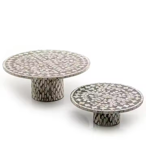 Élégant support à gâteau en nacre fait à la main support de service décoratif parfait pour les gâteaux pâtisseries et les desserts idéal - Product Image 3