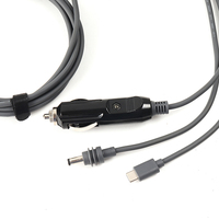 3 in 1 Starlink kabel Mini tahan air USB DC tipe C pemantik rokok 5521 pria konektor kompatibel kabel ekstensi daya Mini
