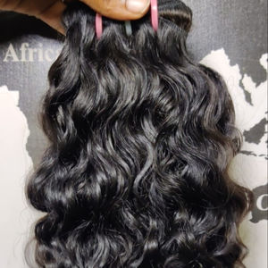 Extensiones de Cabello Virgen Remy Indio Sin Procesar, Trama a Máquina, Ondulado Profundo Suelto, Cutículas Alineadas, Tipo Peluca, Exportación Directa - Product Image 1