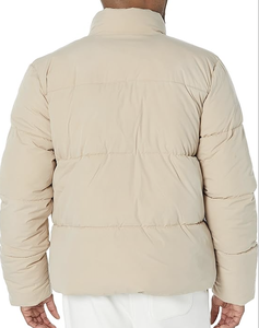 Sweat-shirt à fermeture éclair pour homme, col montant, veste matelassée, kaki, léger, avec poche, logo personnalisé, fabrication directe du Bangladesh, vente en gros - Product Image 2