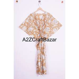Vêtements pour femmes en gros, robe de soirée, kaftan indien fait à la main, élégant et chic, long, en pur coton, vêtements de nuit, kaftan pour femmes - Product Image 1