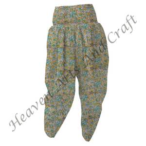 Pyjama en coton imprimé floral pour femmes indiennes bloc à la main pantalon Patiala d'été coupe confortable vente chaude dans les pantalons et pantalons pour femmes - Product Image 5