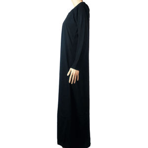 Abaya style arabe femmes couleur unie simple modeste caftan abaya vêtements islamiques Abaya longue musulmane teinte en noir à manches longues - Product Image 3