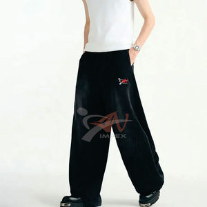 Pantalones Deportivos Holgados Personalizados para Hombre, Estilo Vintage, Desgastados por el Sol, Estilo Urbano, Corte Holgado, Pierna Ancha, Cintura Media, Cómodos e Informales - Product Image 2