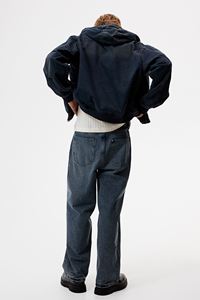 Pantalones vaqueros holgados de algodón rígido para hombre, pantalones vaqueros relajados azul hielo oscuro, pantalones holgados tobilleros de pierna redondeada de primera calidad, precio al por mayor - Product Image 4