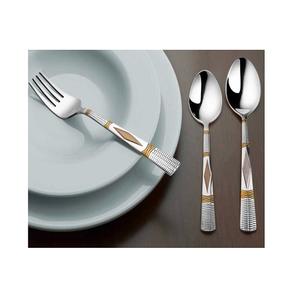 Ustensiles de cuisine de luxe couverts vaisselle faits à la main en acier inoxydable plaqué or ensemble de 3 pièces - Product Image 6