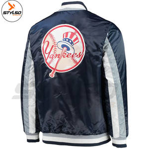 Veste universitaire en satin sur mesure pour l'hiver Veste universitaire en baseball en satin fabriquée à la main au Pakistan - Product Image 2