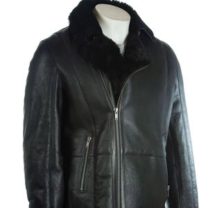 Chaqueta de Invierno de Cuero Genuino para Hombre, Diseño Superior, 100% de Alta Calidad, Cuello Alto, Manga Larga, Logotipo Personalizado, Impermeable y Resistente al Viento - Product Image 1