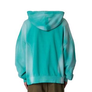 เสื้อฮู้ดซักกรดแบบสวมหัวสำหรับผู้ชายเสื้อมีฮู้ดโอเวอร์ไซส์ลาย500Gsm แสงแดดซีดจางออกแบบโลโก้ได้ตามต้องการ - Product Image 2