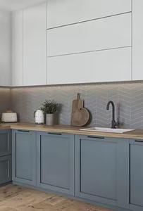 Armoires de cuisine en bois intégrées à la conception créative de stockage Ensemble d'armoires de placard en bois prêt à assembler Armoires de cuisine pour la maison - Product Image 2